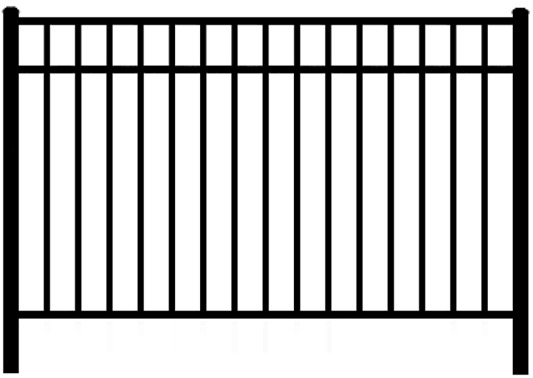 Elite EFF 20 aluminum fence styles without pickets